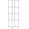 vidaXL Étagère 5 niveaux Transparent 40x40x130 cm Verre trempé