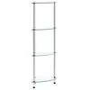 vidaXL Étagère 4 niveaux Transparent 30x30x100 cm Verre trempé