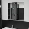 vidaXL Miroir mural avec étagère 60x60 cm Verre trempé