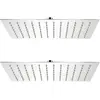 vidaXL Pomme de douche plongeante 2 pcs Acier inoxydable 20x30 cm