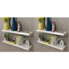 vidaXL Étagères murales 4 pcs Blanc 80 cm