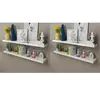 vidaXL Étagères murales 4 pcs Blanc 120 cm