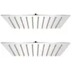 vidaXL Pomme de douche plongeante 2 pcs Acier inoxydable 20x20 cm