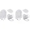 vidaXL Abattant WC avec frein de chute 2 pcs Plastique Blanc