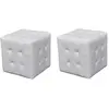 vidaXL Tabourets cube Blanc