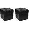 vidaXL Tabourets cube Noir