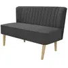 vidaXL Canapé 117 x 55,5 x 77 cm Tissu Gris foncé