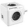 Allocacoc Bloc multi-prises PowerCube original USB Type E (Gris)