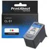 PrintAbout Cartouche compatible Canon CL-51 - 3-couleurs - Grande capacité