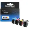 PrintAbout Cartouche compatible Brother LC-900BK - 4 couleurs - Multipack