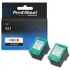 PrintAbout Cartouche compatible HP 343 (C8766EE) - 3-couleurs - Multipack