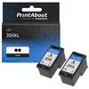 PrintAbout Cartouche compatible HP 350XL (CB336EE) - 2x Noir - Grande capacité - Multipack