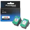 PrintAbout Cartouche compatible HP 351XL (CB338EE) - 3-couleurs - Grande capacité - Multipack