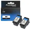 PrintAbout Cartouche compatible HP 339 (C9504EE) - pack de 2 - Noir - Multipack