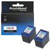 PrintAbout Cartouche compatible HP 22 (C9352AE) - 3-couleurs - Multipack