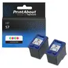 PrintAbout Cartouche compatible HP 57 (C6657AE) - 3-couleurs - Multipack