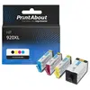PrintAbout huismerk Inktcartridge 920XL (C2N92AE) 4-kleuren Multipack ...