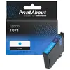 PrintAbout Cartouche compatible Epson T071 (C13T071240) - Cyan
