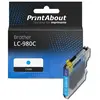 PrintAbout Cartouche compatible Brother LC-980C - Cyan