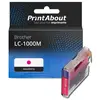 PrintAbout Cartouche compatible Brother LC-1000M - Magenta