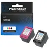 PrintAbout Cartouche compatible HP 300XL (CC641EE) - Noir + 3 couleurs - Grande capacité - Multipack