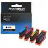 PrintAbout Cartouche compatible Lexmark 100XL (14N1068E) - 4 couleurs - Grande capacité - Multipack