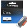 PrintAbout Cartouche compatible Canon CLI-521GY - Gris