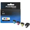 PrintAbout Cartouche compatible HP 363 (C8721EE) - 4 couleurs - Multipack