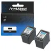PrintAbout Cartouche compatible HP 21 (C9351AE) 2x Noir - Multipack