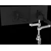 R-Go Bras d'ecran double Caparo kit de montage - pour 2 ecrans LCD - argent mat