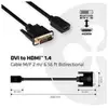 Club 3D CAC-1211 - Câble adaptateur - liaison double - DVI-D mâle pour HDMI femelle - 2 m