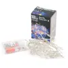 Guirlande Fixe À Piles 100 Leds Câble Argenté Lumière Multicolore 1.5M