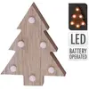 EDM - Figurine en bois décorative pour noel avec leds 10x3x13cm