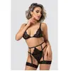 Christine - Ensemble dentelle avec porte-jarretelles et harnais de jam...