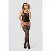 Christine - Lace and Fishnet Seduction Bodystocking