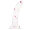 Dildo Collection - Petit dildo avec des fleurs roses "Flower Power" - Blanc