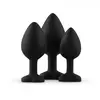 EasyToys Ensemble de plugs anaux en silicone avec diamant - Coeur