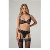 Christine - Ensemble 3 pièces avec soutien-gorge "Marzia" - Noir