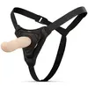 EasyToys - Gode ceinture avec harnais - Noir/Beige
