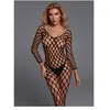 CHRISTINE Catsuit en résille - Noir