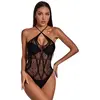 Christine Sous-vêtements érotiques en cuir et latex pour femme de la marque Lace Body - Noir
