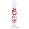 Gildo - Dildo en Verre pour Point G/Prostate avec Coeurs No. 30