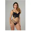 Christine Wetlook Bustierset Monroe - Noir