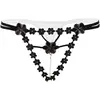 Christine String en perles avec entrejambe ouvert Mea - Noir