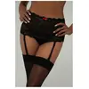 CHRISTINE Porte-jarretelles large en dentelle Marzia - Noir
