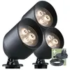 Perel Laros - spot - set (3 pcs) - 12 v - 90 lm - 1 w - blanc chaud - Ludeco