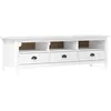 vidaXL Meuble TV Hill Range Blanc 158x40x47 cm Bois de pin solide