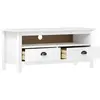 vidaXL Meuble TV Hill Range Blanc 110x40x47 cm Bois de pin solide