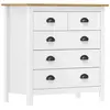 vidaXL Buffet Hill Blanc 79x40x80 cm Bois de pin solide