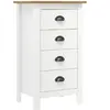 vidaXL Buffet Hill Blanc 46x35x80 cm Bois de pin solide